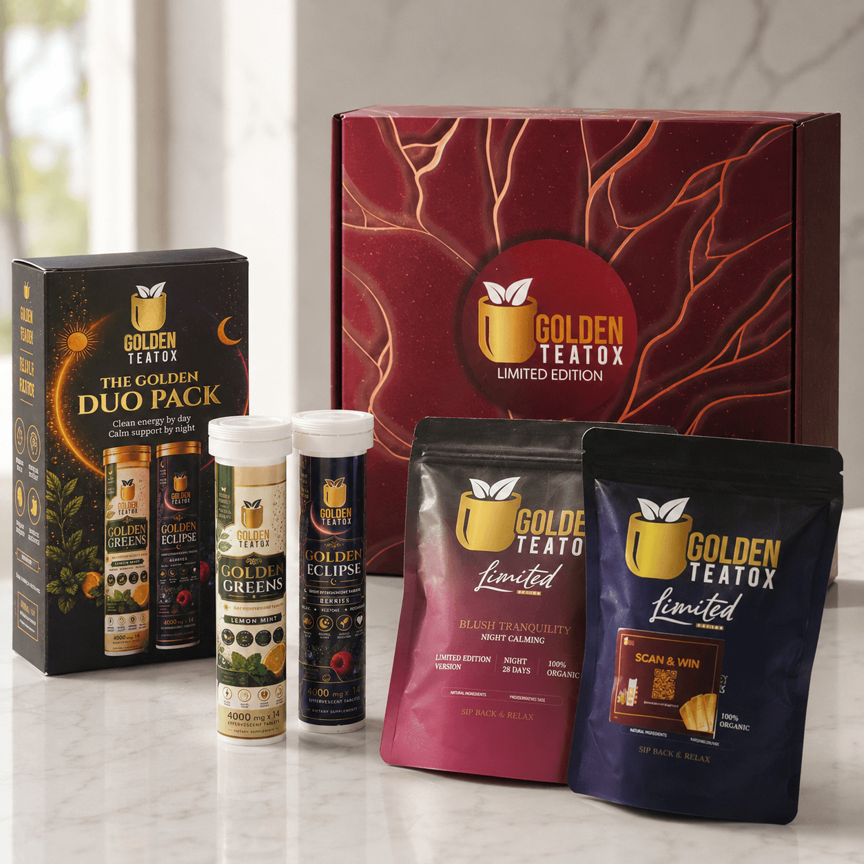 Golden Teatox Complete Bundle | Day & Night Wellness System