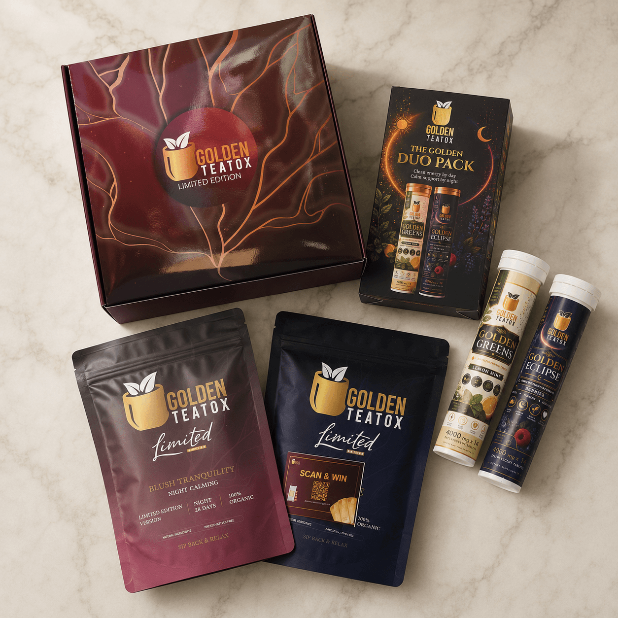 Golden Teatox Complete Bundle | Day & Night Wellness System